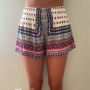 High waisted boho shorts
